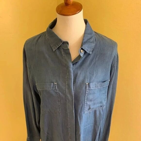 NWOT Gibson Latimer Long Sleeve Hi/Low Top #25 - Picture 1 of 4